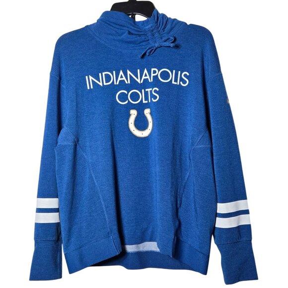 Nike NFL Team Apparel Womens Indianapolis Colts Cowl Neck Sweatshirt Size Large - Picture 1 of 9
